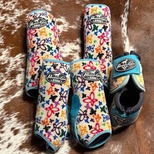 Professional's Choice Elite Horse Boots with Floral Pattern